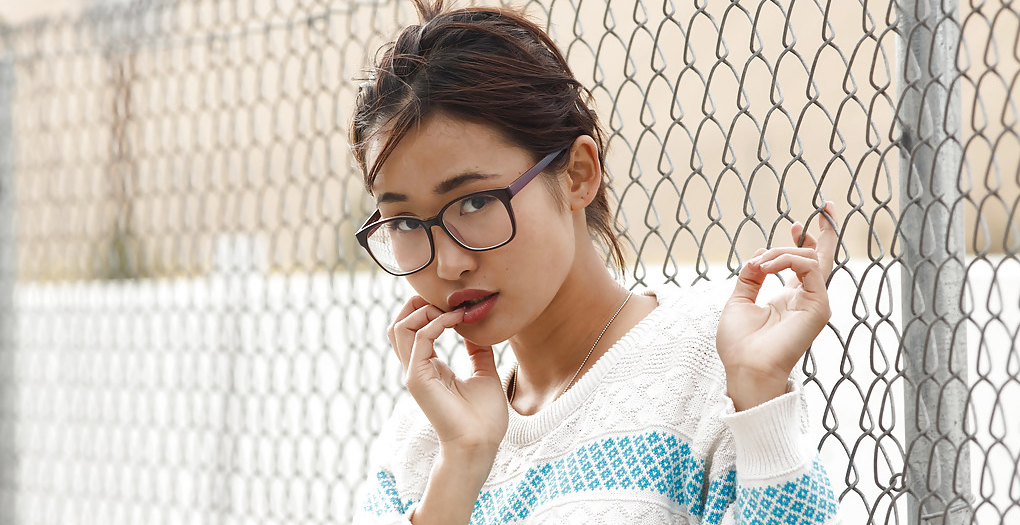 Cute Japanese girl in glasses